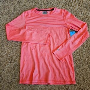 Women's medium Lovamina 50+ upf long sleeve coral sun‎ shirt tshirts tee t-shirt
